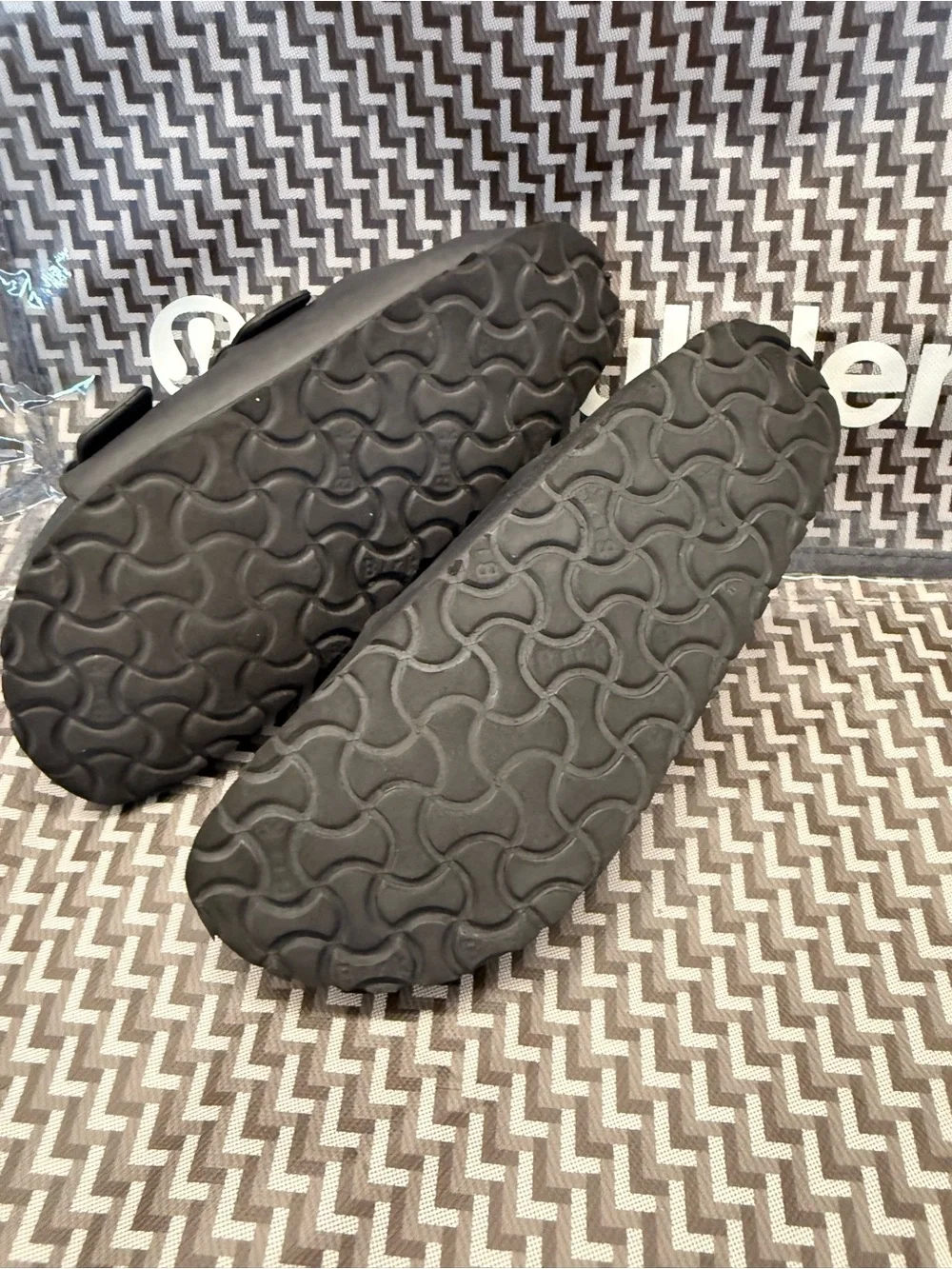 Birkenstock Black Two-Strap Arizona EVA Slide Sandals